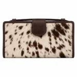 BellaHide Dark Brown Premium Leather Clutch – Genuine Leather Hair-On Design - Image 2