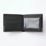 Two-Tone Genuine Leather Bifold Wallet – Black & Grey - Image 3