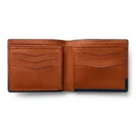 Two-Tone Genuine Leather Bifold Wallet – Tan & Navy - Image 4