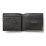 Two-Tone Genuine Leather Bifold Wallet – Black & Grey - Image 4