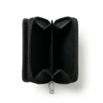 Genuine Leather Zip-Around Wallet – Black - Image 4