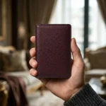 Premium Burgundy Leather Trifold Wallet - Image 4