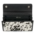 BellaHide Black Premium Leather Clutch – Genuine Leather Hair-On Design - Image 2