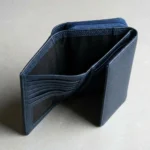 Women’s Navy Blue Leather Long Wallet - Image 5