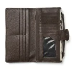 BellaHide Dark Brown Premium Leather Clutch – Genuine Leather Hair-On Design - Image 5