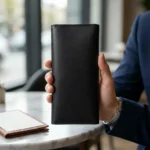 Premium Black Leather Wallet | Multi-Card, Cash & Phone Holder - Image 5