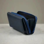 Women’s Navy Blue Leather Long Wallet - Image 6