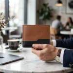 Two-Tone Genuine Leather Bifold Wallet – Brown & Black - Image 6