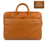 Maison Valcour Executive Leather Briefcase – Cognac
