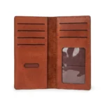 Royal Craft Long Leather Wallet – Cognac Brown - Image 2