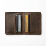Le Bastion Distressed Brown – Genuine Leather Crazy Horse Bifold Cardholder - Image 3
