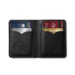 Le Minime Jet Black – Genuine Leather Bifold Cardholder - Image 3