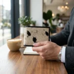 CowHide Leather Wallet - Black - Image 4