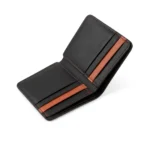 The Duo Midnight - Genuine Leather Two-Tone Bifold Cardholder - Image 4