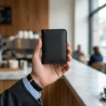 The Duo Midnight - Genuine Leather Two-Tone Bifold Cardholder - Image 5