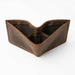 Le Bastion Distressed Brown – Genuine Leather Crazy Horse Bifold Cardholder - Image 5
