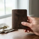Le Bastion Distressed Brown – Genuine Leather Crazy Horse Bifold Cardholder - Image 6