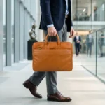 Maison Valcour Executive Leather Briefcase – Cognac - Image 8