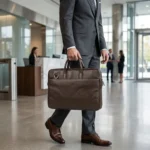 Maison Valcour Executive Leather Briefcase – Dark Brown - Image 8